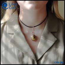 Load image into Gallery viewer, Copper Coil Pendant with Fossil Shell