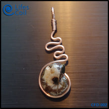 Load image into Gallery viewer, Copper Coil Pendant with Fossil Shell