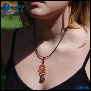 Copper Coil Pendant with Campo del Cielo Meteorite