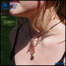 Load image into Gallery viewer, Copper Coil Pendant with Campo del Cielo Meteorite