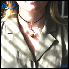 Load image into Gallery viewer, Copper Coil Pendant with Tiger Eye Stone