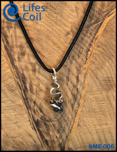 Sterling Silver Coil Pendant with Campo del Cielo Meteorite