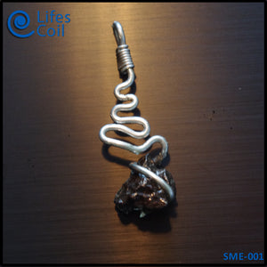 Sterling Silver Coil Pendant with Campo del Cielo Meteorite