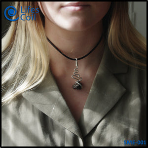 Sterling Silver Coil Pendant with Campo del Cielo Meteorite