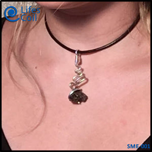 Sterling Silver Coil Pendant with Campo del Cielo Meteorite