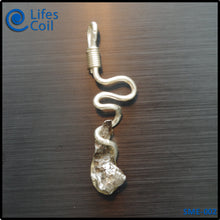 Load image into Gallery viewer, Sterling Silver Coil Pendant with Russian Meteorite