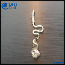 Load image into Gallery viewer, Sterling Silver Coil Pendant with Russian Meteorite