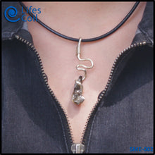 Load image into Gallery viewer, Sterling Silver Coil Pendant with Russian Meteorite