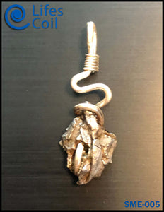 Sterling Silver Coil Pendant with Campo del Cielo Meteorite