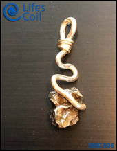 Load image into Gallery viewer, Sterling Silver Coil Pendant with Campo del Cielo Meteorite