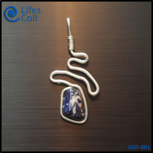 Load image into Gallery viewer, Sterling Silver Coil Pendant with Sodalite Stone