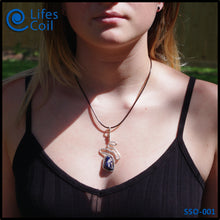 Load image into Gallery viewer, Sterling Silver Coil Pendant with Sodalite Stone