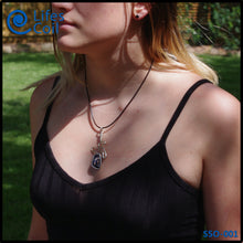 Load image into Gallery viewer, Sterling Silver Coil Pendant with Sodalite Stone