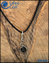 Load image into Gallery viewer, Sterling Silver Coil Pendant with Tigers Eye Stone